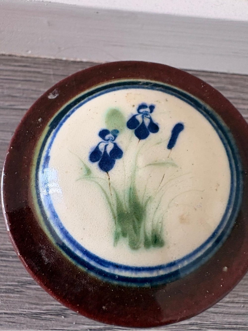 Vintage Birdsall Pottery Salt CellaTrinket Dish Signed 1979 Floral Studio Potter - Picture 2 of 7